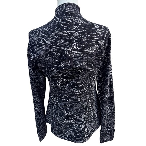 Like New Lululemon Define Jacket – Black White Speckle Print – Size 8 - Picture 2 of 6